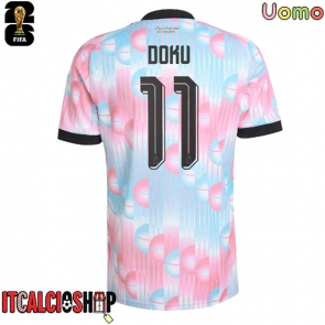 Belgio Jeremy Doku #11 Seconda Maglia Mondiali 2026 Manica Corta